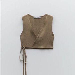 Zara Knit Wrap Top